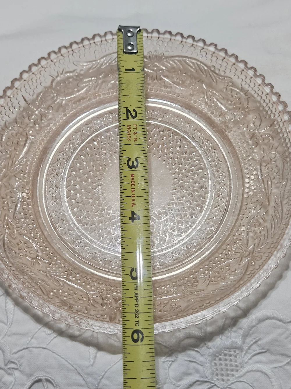 Trellis pattern produced by Indiana Glass 6 Inch Plates Set Of 2